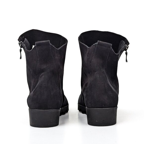 Arche Paris Women Lomhus Black Nubuck Zip Wedge Boots Size 8US EUR39 - Picture 3 of 7